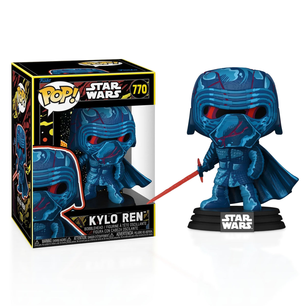 Kylo Ren (Retro) Funko Pop! Star Wars: Episode 7 - Approx. 4 1/4" Collectible Vinyl Figure #770 with Display Box Protector Case