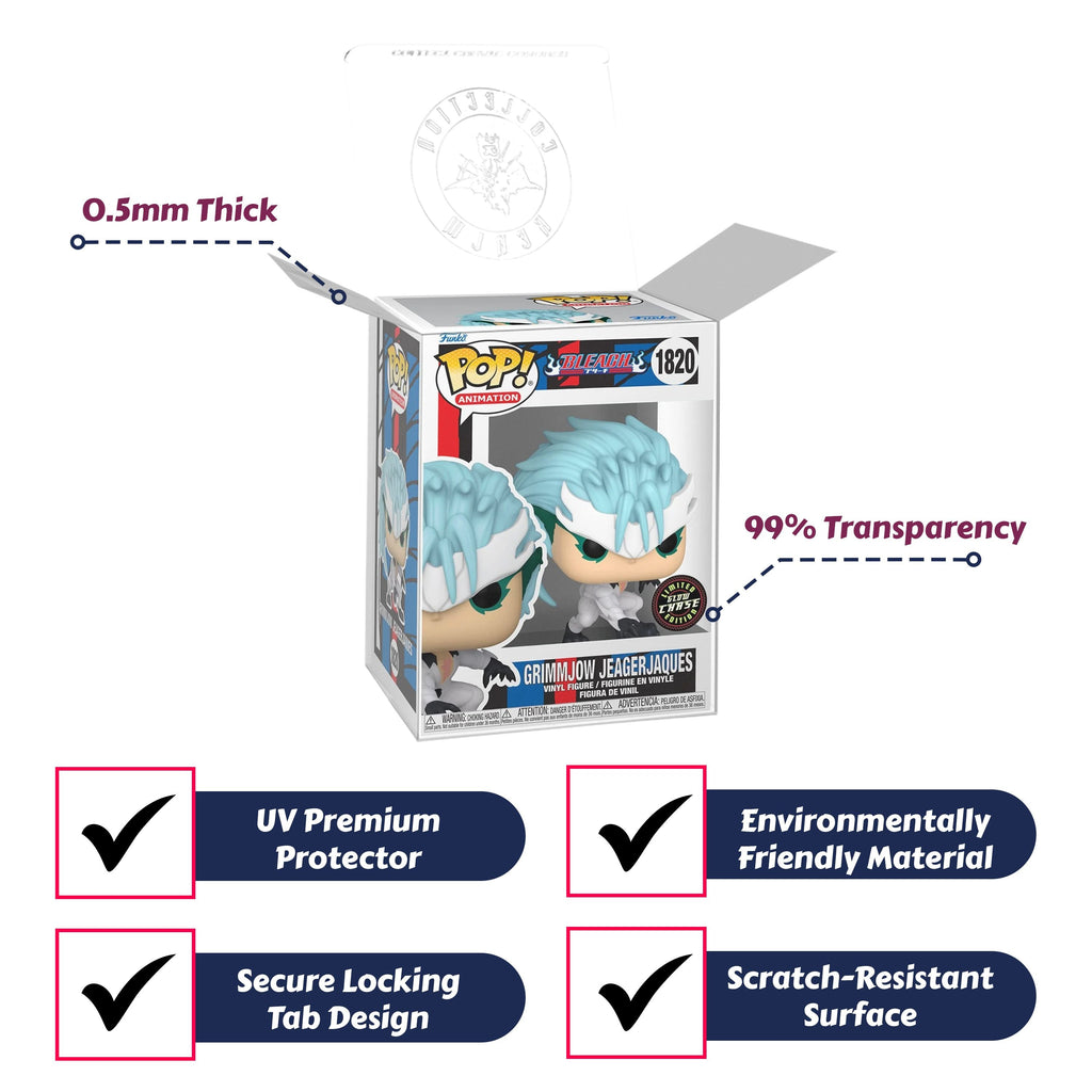 Grimmjow Jeagerjaques Funko Pop! Animation Bleach - Approx. 4" Collectible Glow CHASE Vinyl Figure #1820 with Display Box Protector Case