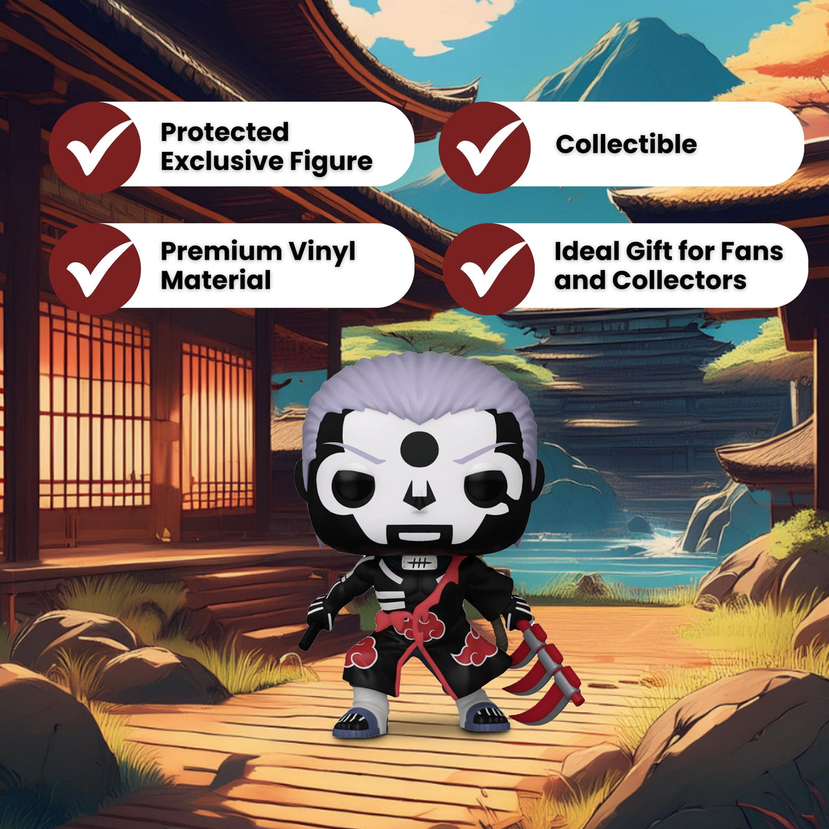 Hidan Funko Pop! Animation Naruto Shippuden - Collectible Chase Limited Edition Vinyl Figure #1505 with Display Box Protector Case