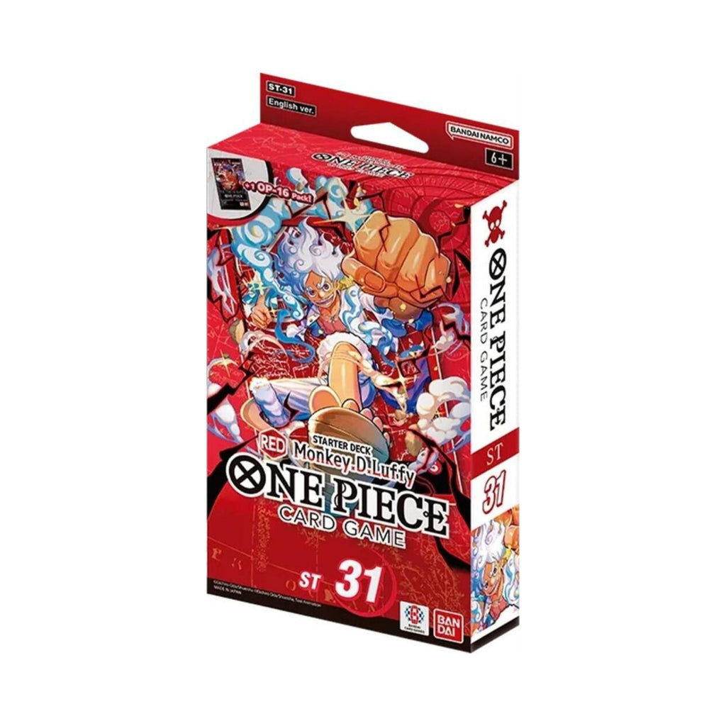 ONE PIECE Card Game Starter Deck ST-31 RED Monkey D. Luffy | Official Bandai Trading Card Game | 51-Card Ready-to-Play Deck with Leader Card, 10 DON!! Cards & Rules Index