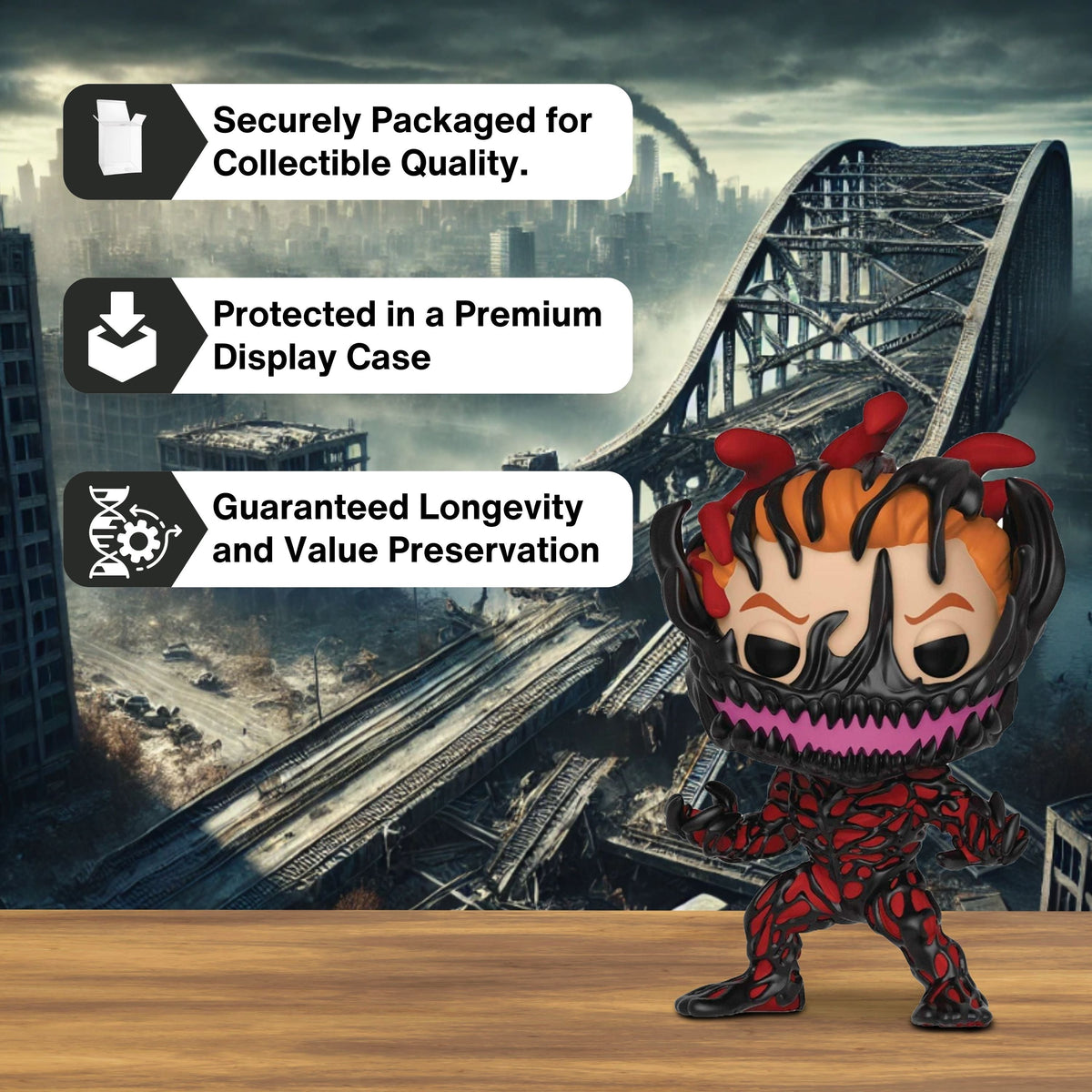 Carnage Cletus Kasady Funko Pop! Marvel Venom - Approx. 3 3/4" Collectible Vinyl Figure #367 with Display Box Protector Case