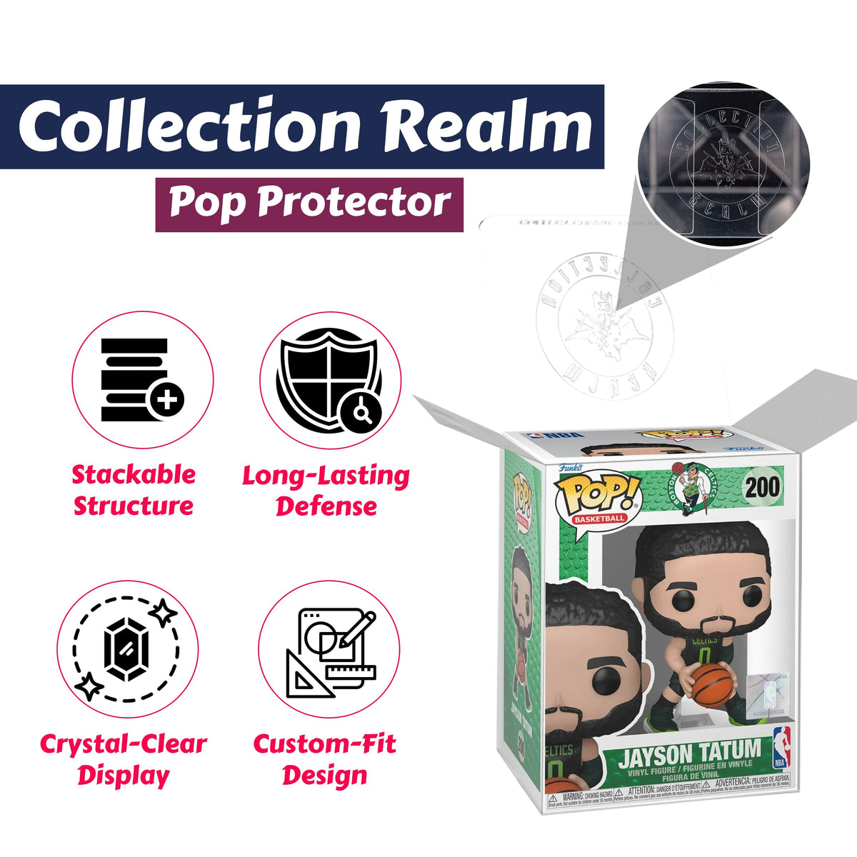 Jayson Tatum (City Edition 2024) Funko Pop! NBA Boston Celtics - Approx. 4 1/4" Collectible Vinyl Figure #200 with Display Box Protector Case