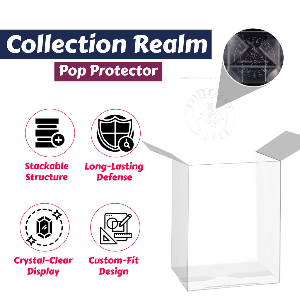 100-Pack Crystal Clear Vinyl Figure Protectors Compatible with 4-Inch Collectibles – Heavy-Duty Display Cases with 0.5mm Thickness for Water, Dust & UV Protection