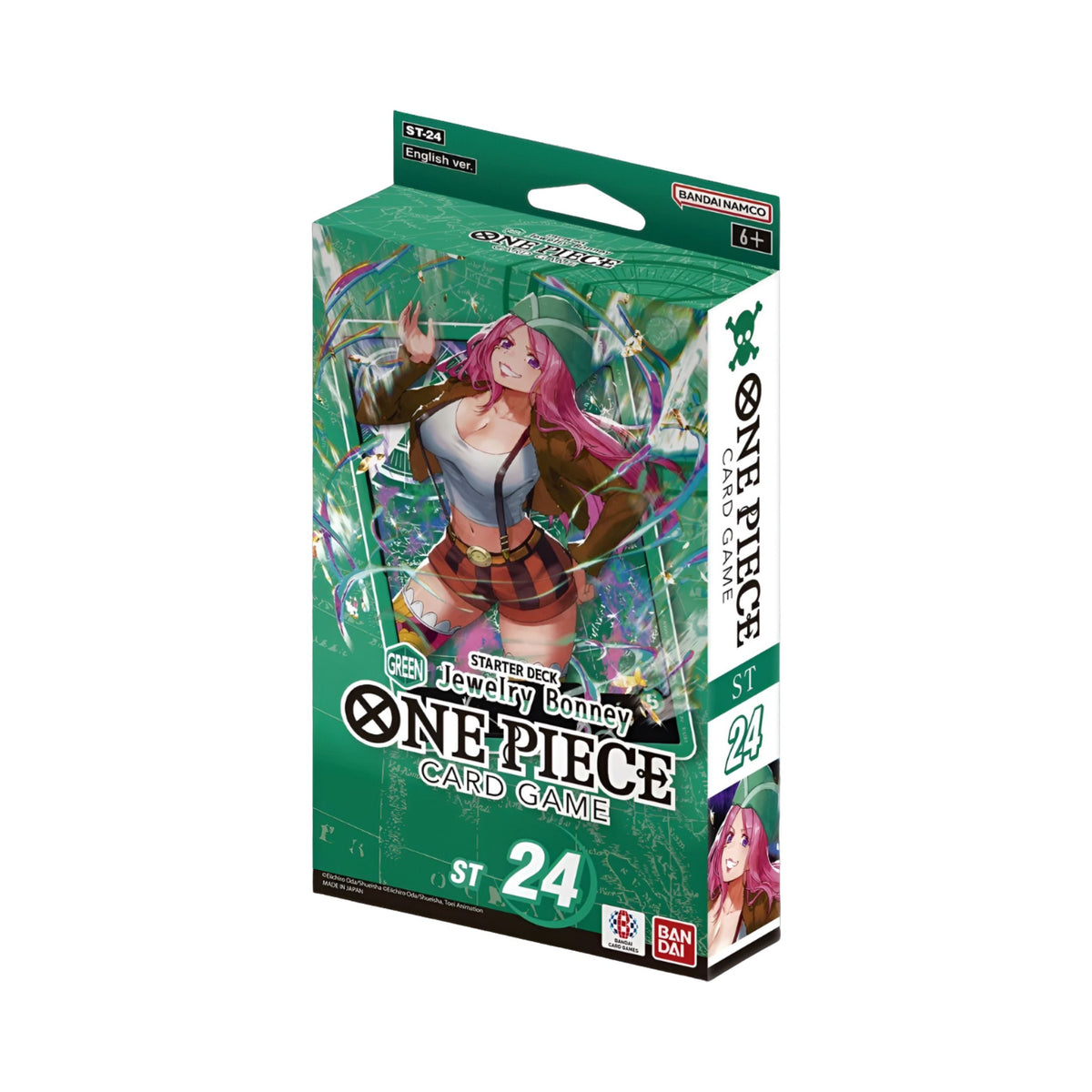 One Piece TCG Starter Deck Jewelry Bonney ST-24 Green – 50-Card Ready-to-Play Deck with Bonus Booster Pack | Bandai Namco English One Piece Card Game