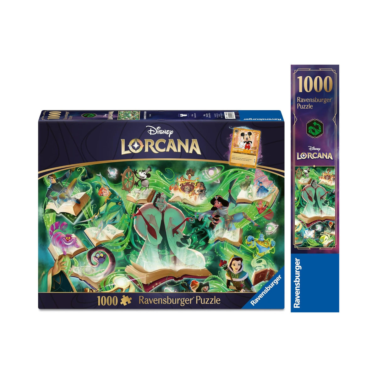 Disney Lorcana TCG Glimmers of the Realm Emerald 1000 Piece Puzzle by Ravensburger | Disney Lorcana Jigsaw Puzzle | Ravensburger Disney Puzzle for Adults | Premium Disney Collector Puzzle
