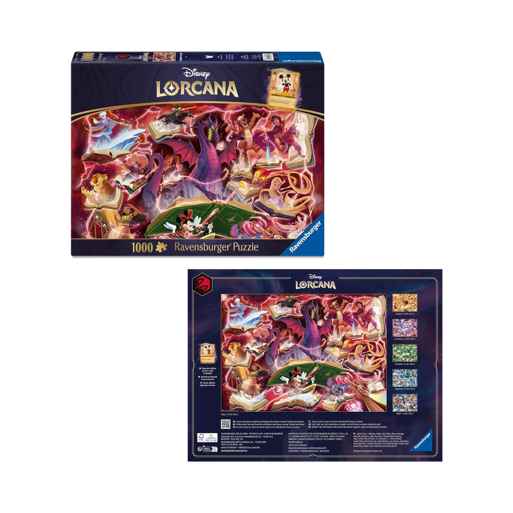 Disney Lorcana TCG Glimmers of the Realm Puzzle Ruby by Ravensburger, 1000 Piece Disney Puzzle for Adults, Disney Lorcana Collectible Jigsaw, Ravensburger 1000 Piece Puzzle