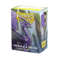 Dragon Shield Dual Matte Sleeves Nebula & Silver 100 ct Trading Card Sleeves – Matte Dual Finish, Fully Opaque, Silver Interior, Standard Size (63x88mm) for MTG, Pokémon, TCG