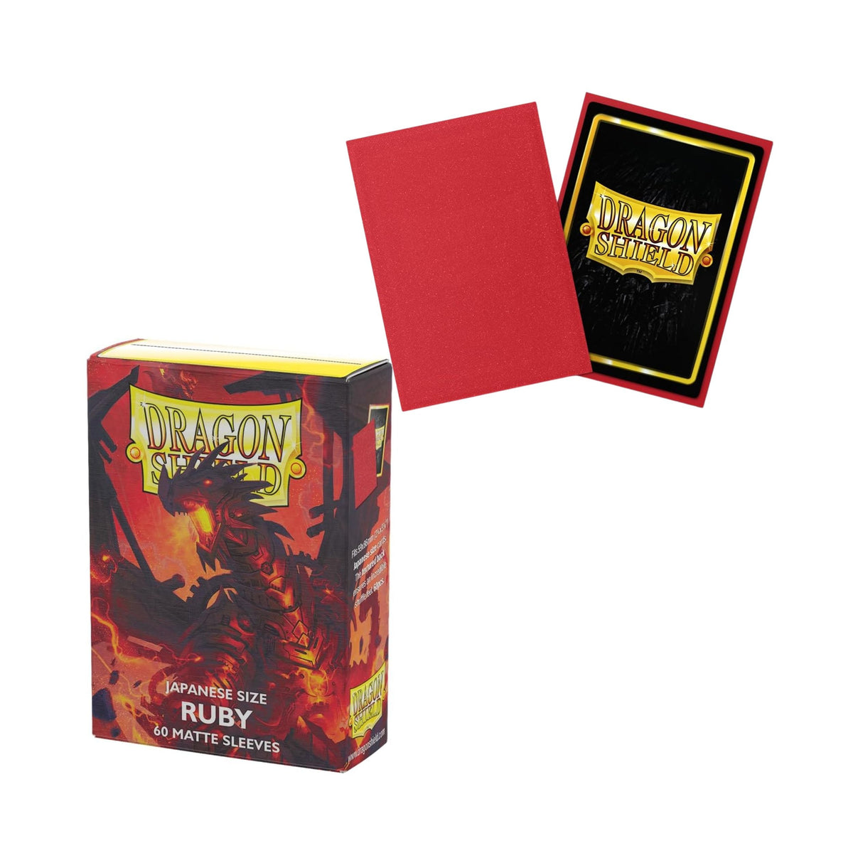 Dragon Shield Japanese Size Matte Card Sleeves - Ruby 60ct – Trading Card Protection