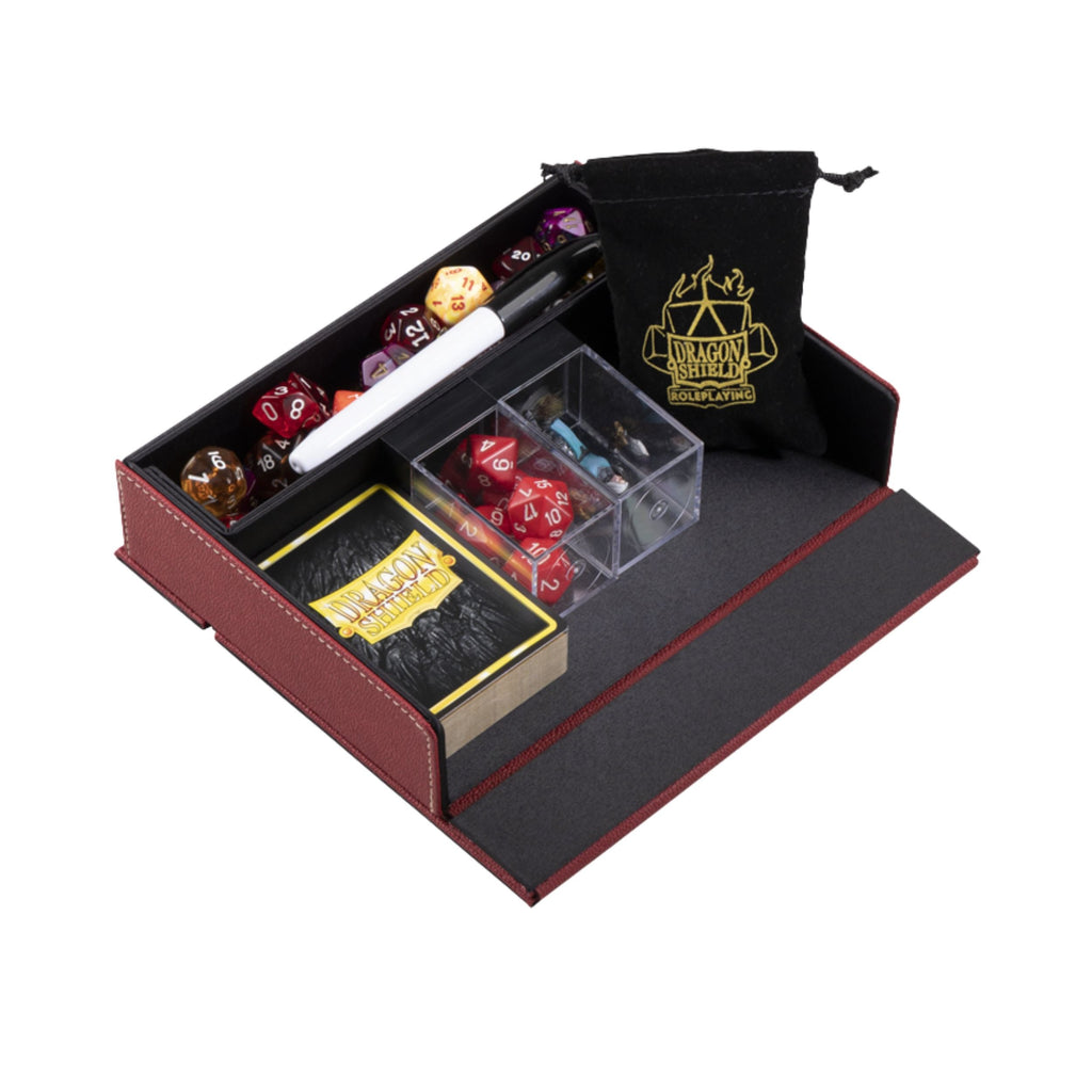 Dragon Shield Roleplaying Dice Companion – Blood Red RPG Dice Storage & Tray