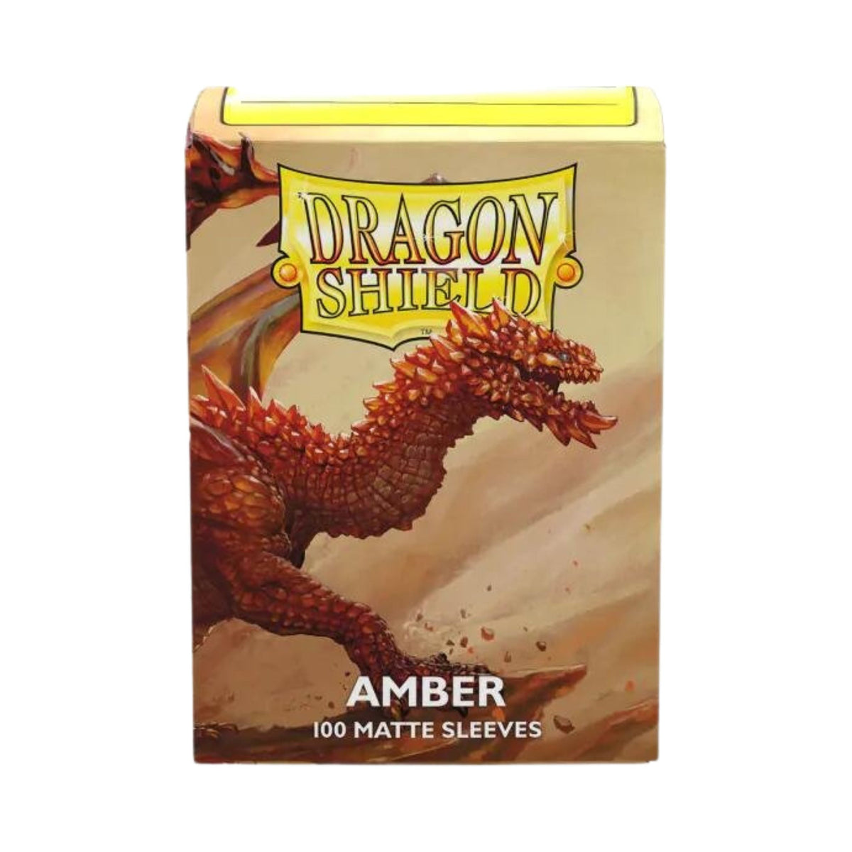 Dragon Shield Card Sleeves Amber Matte Standard Size Trading Card Protectors, 100ct