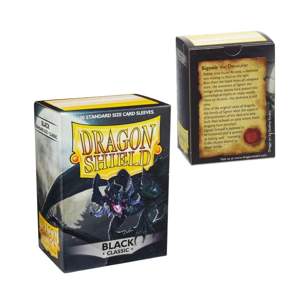 Dragon Shield Card Sleeves Standard Size Classic Black 100ct