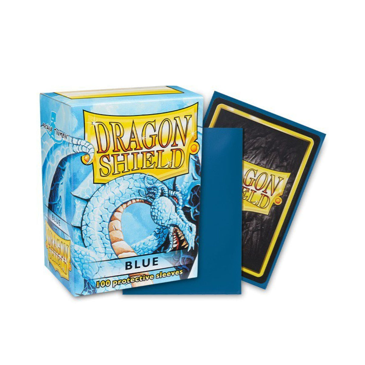 Dragon Shield Standard Classic Card Sleeves Blue 100 Count Glossy Protective Sleeves for Standard Size TCG Trading Cards, MTG, Pokemon, Flesh and Blood, Lorcana, Durable Card Game Deck Sleeves