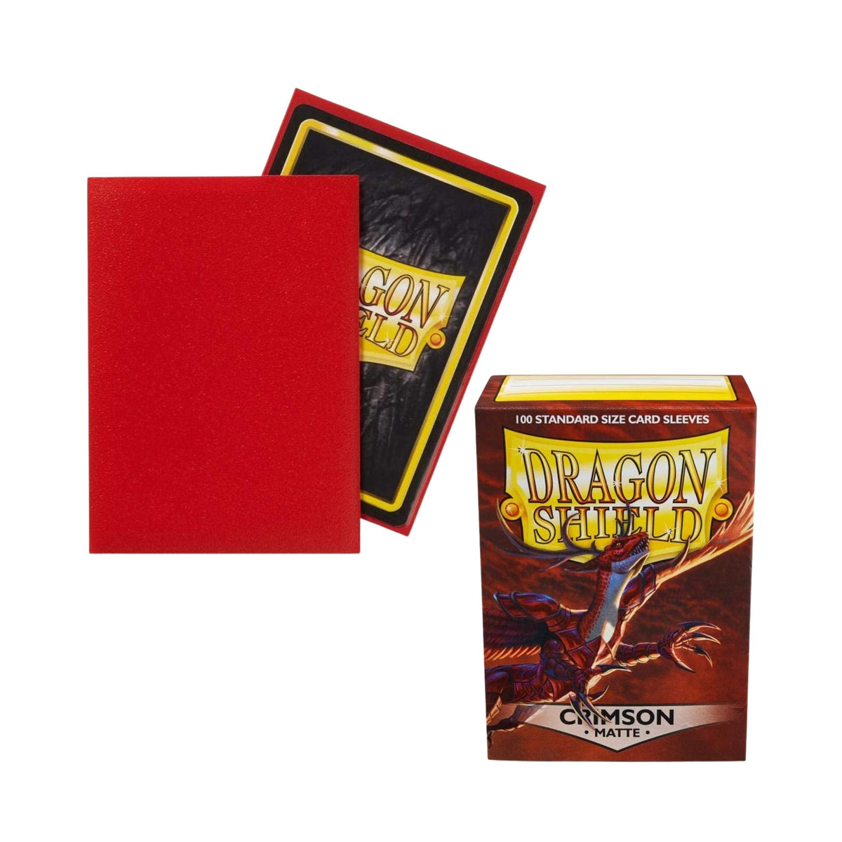 Dragon Shield Card Sleeves Crimson Matte 100ct Durable TCG Sleeves for Card Games