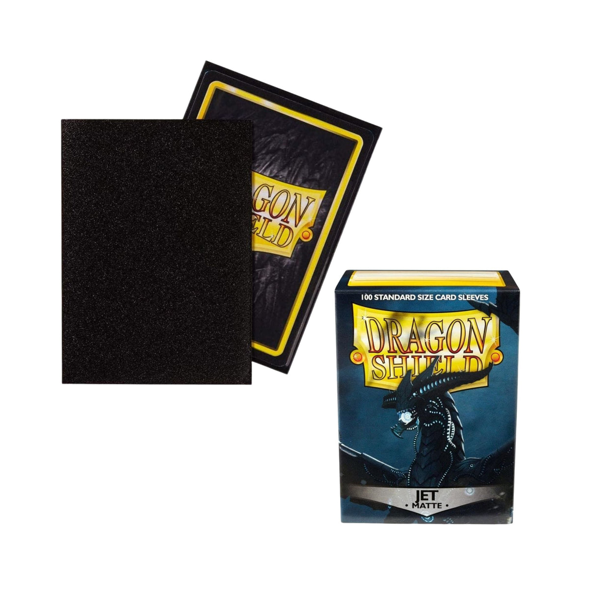 Dragon Shield Card Sleeves Jet Matte 100ct – Standard Size Matte TCG Sleeves for MTG, Pokémon, and Trading Cards, Durable Protection, Smooth Shuffle Feel, Premium Dragon Shield Sleeves