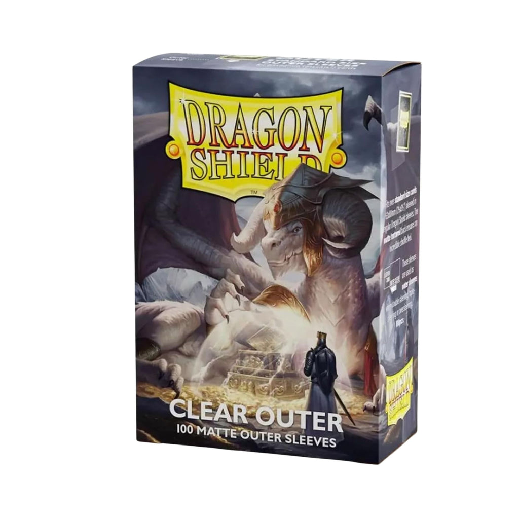 Dragon Shield Matte Clear Outer Sleeves 100ct Standard Size Protective TCG Card Sleeves
