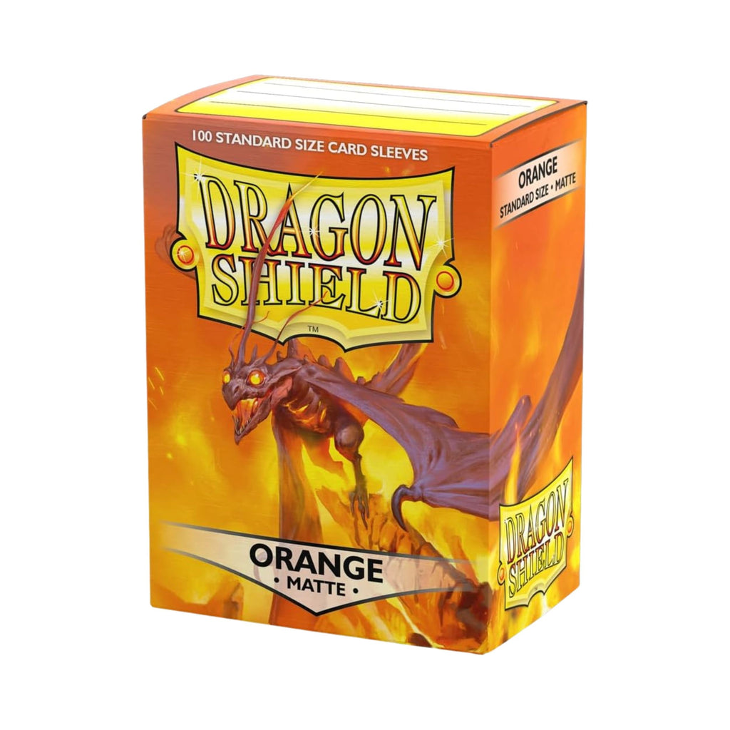 Dragon Shield Card Sleeves Orange Matte Standard Size Trading Card Protectors, 100ct