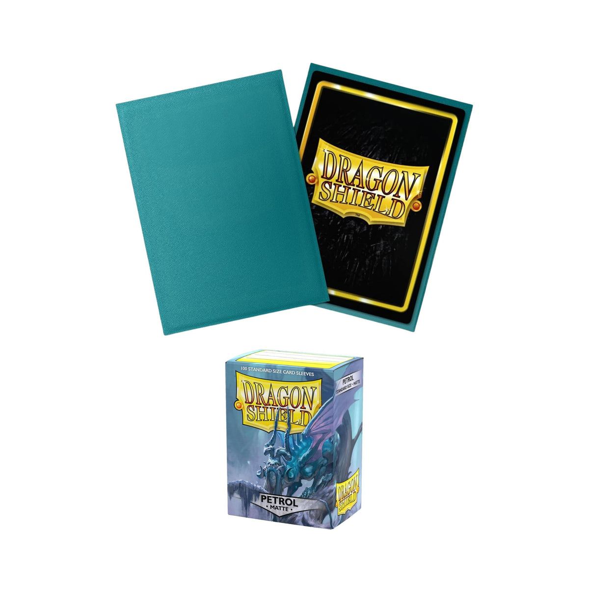 Dragon Shield Card Sleeves Petrol Matte 100ct Standard Size Trading Card Protectors