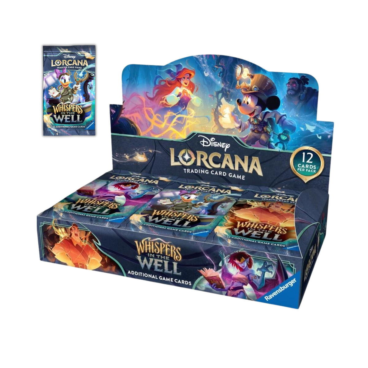 Disney Lorcana TCG Whispers in the Well Booster Box | 24 Booster Packs of Disney Trading Cards