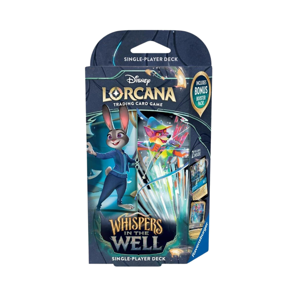 Disney Lorcana TCG Whispers in the Well Sapphire & Steel Starter Deck - Collectible Card Game for Disney Fans