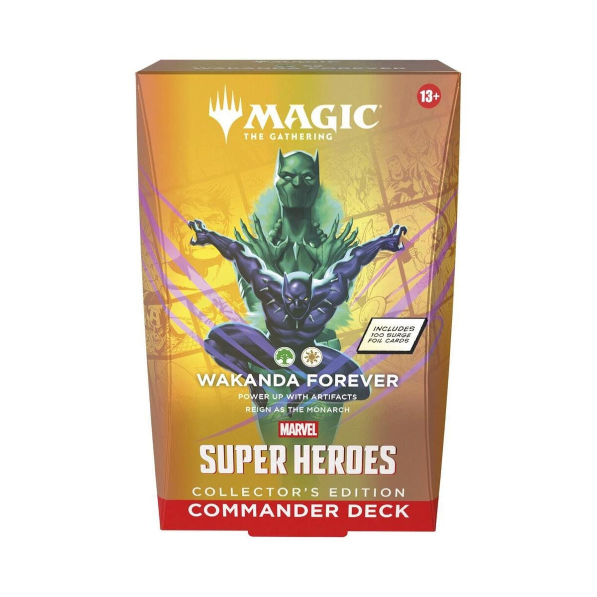 MTG Marvel Super Heroes Wakanda Forever CE Commander Deck - Ready-to-Play 100-Card Surge Foil Magic: The Gathering Deck for Collectors & Multiplayer
