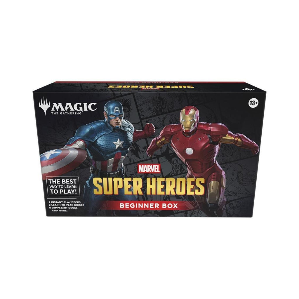 MTG Marvel Super Heroes Beginner Box – Magic: The Gathering Starter Set with Captain America vs Iron Man, Tutorial Decks, Playmats & Learn-to-Play Guides