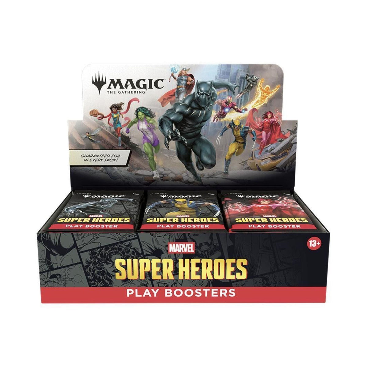 Magic: The Gathering | Marvel Super Heroes Play Booster Box (30 Packs) – Each Pack 14 Cards, MTG MSH Trading Card Game Booster Display, Foil & Rare Card Chance