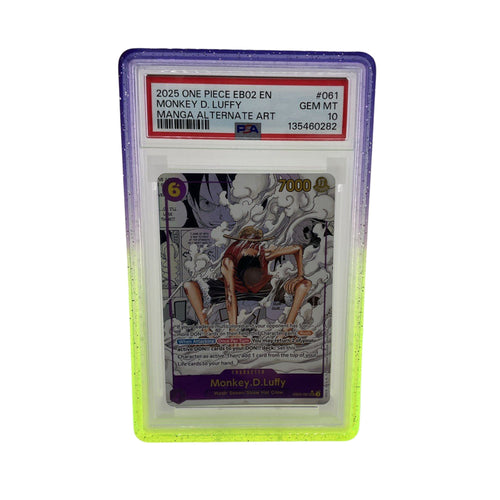 2025 ONE PIECE EB02-MANGA ALT ART -ANIME 25TH COLL- #061 MONKEY D. LUFFY PSA 10