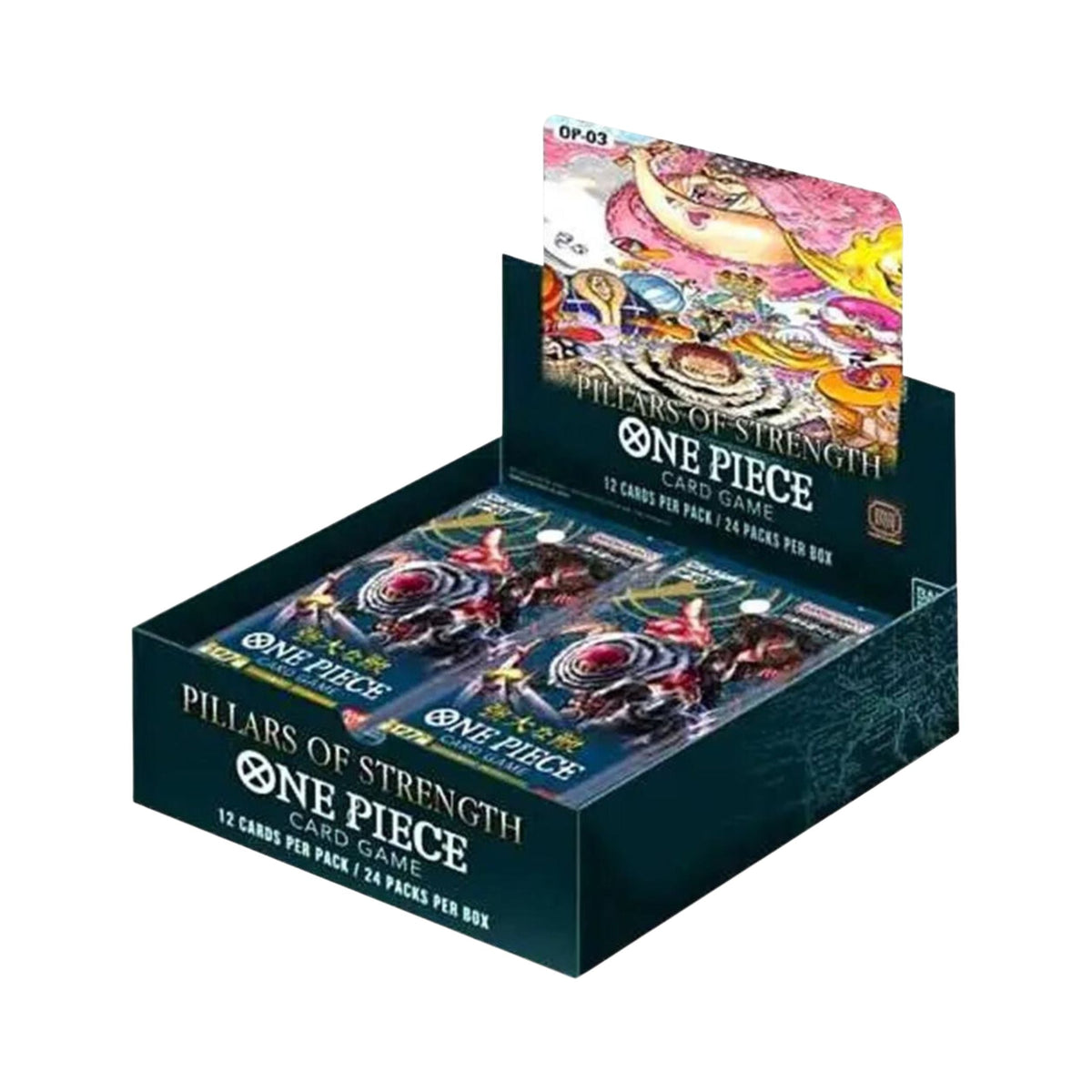 Bandai One Piece TCG OP-03 Pillars of Strength Booster Box English One Piece Trading Cards - 24 Booster Packs for Collectible Card Games