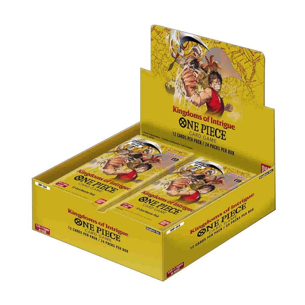Bandai One Piece TCG OP-04 Kingdoms of Intrigue Booster Box for Collectors and Players
