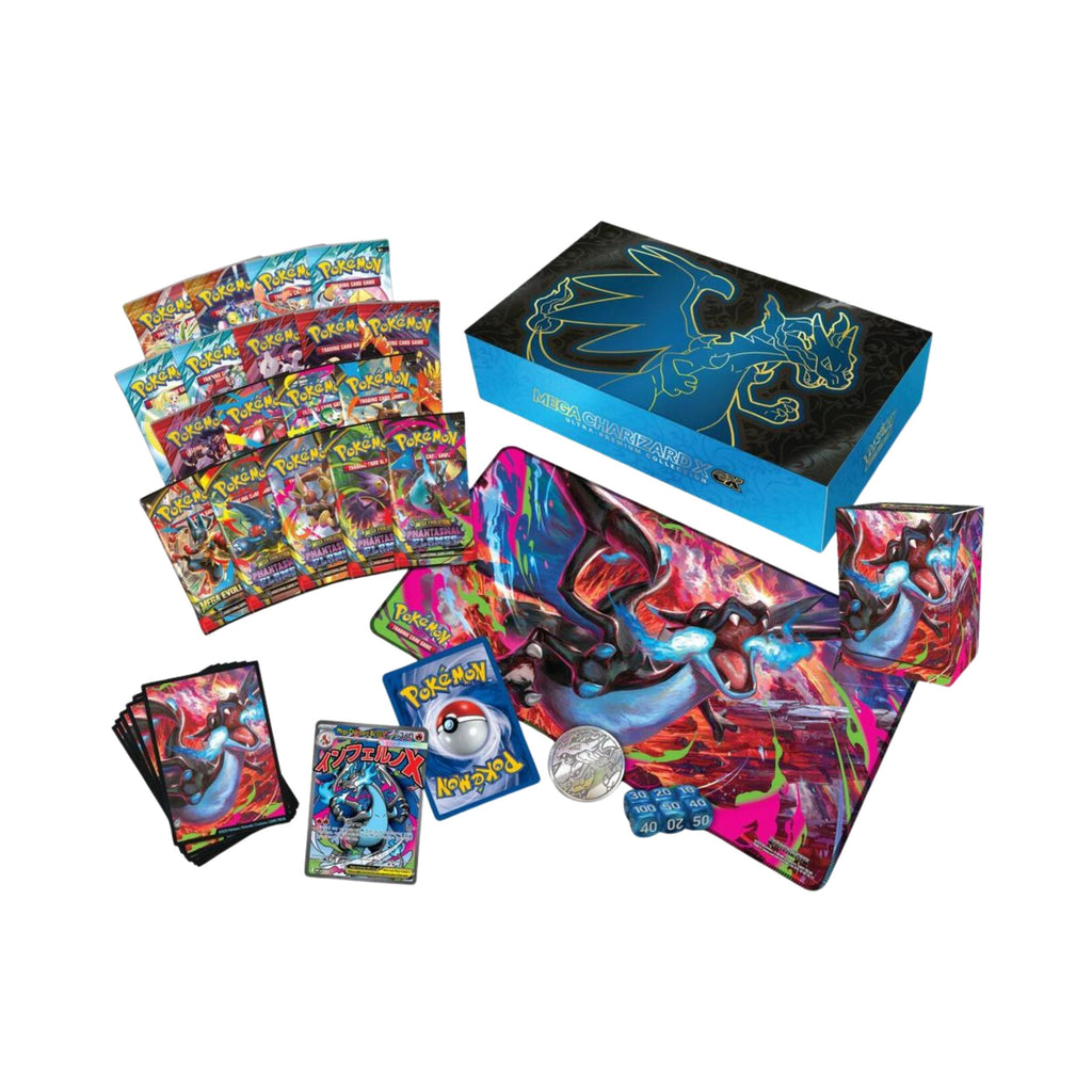 Pokemon Mega Charizard X ex Ultra Premium Collection – 18 Booster Packs – Collectible Card Game Set