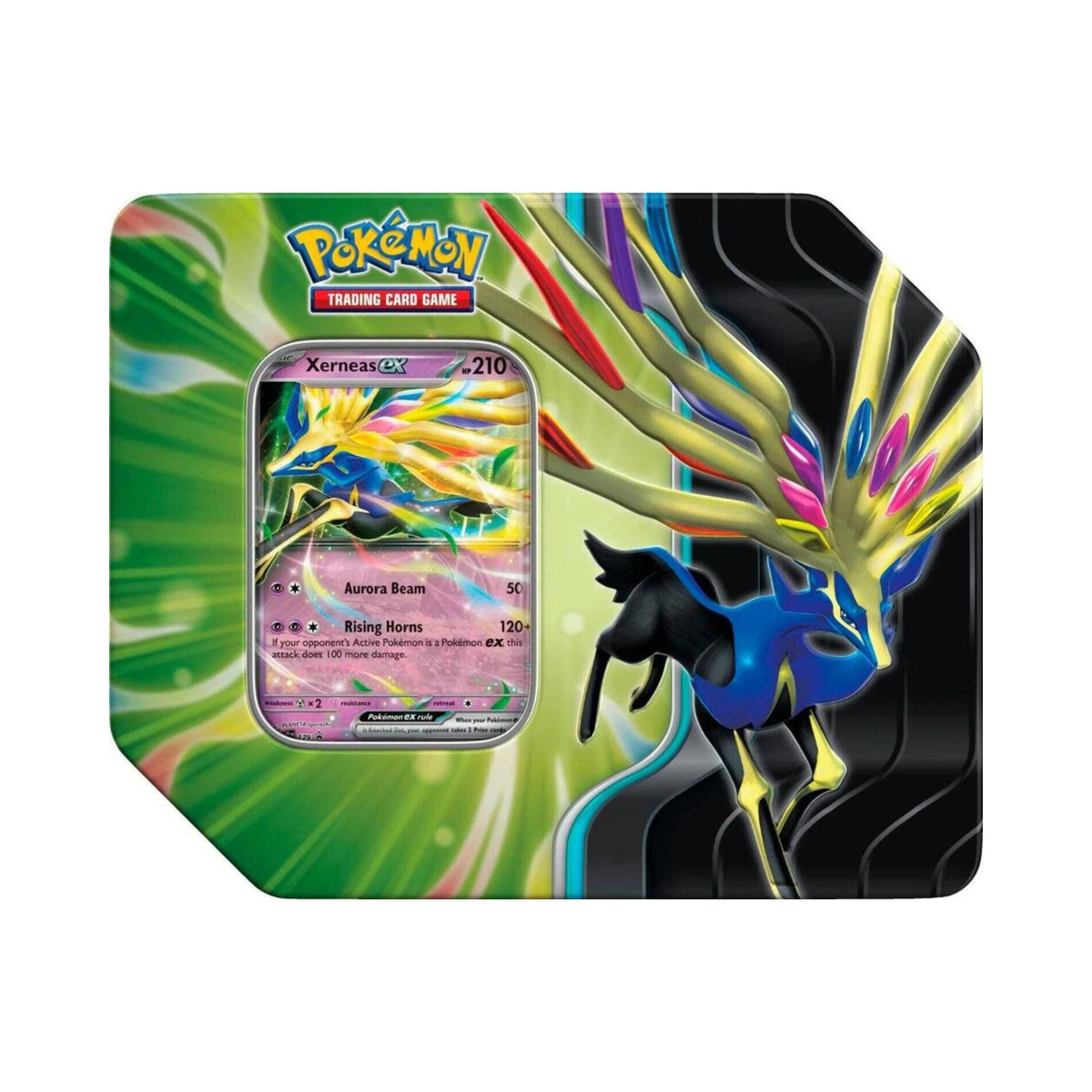 Pokemon TCG Azure Legends Xerneas ex Tin with Foil Promo Card Booster Packs Collectible Tin