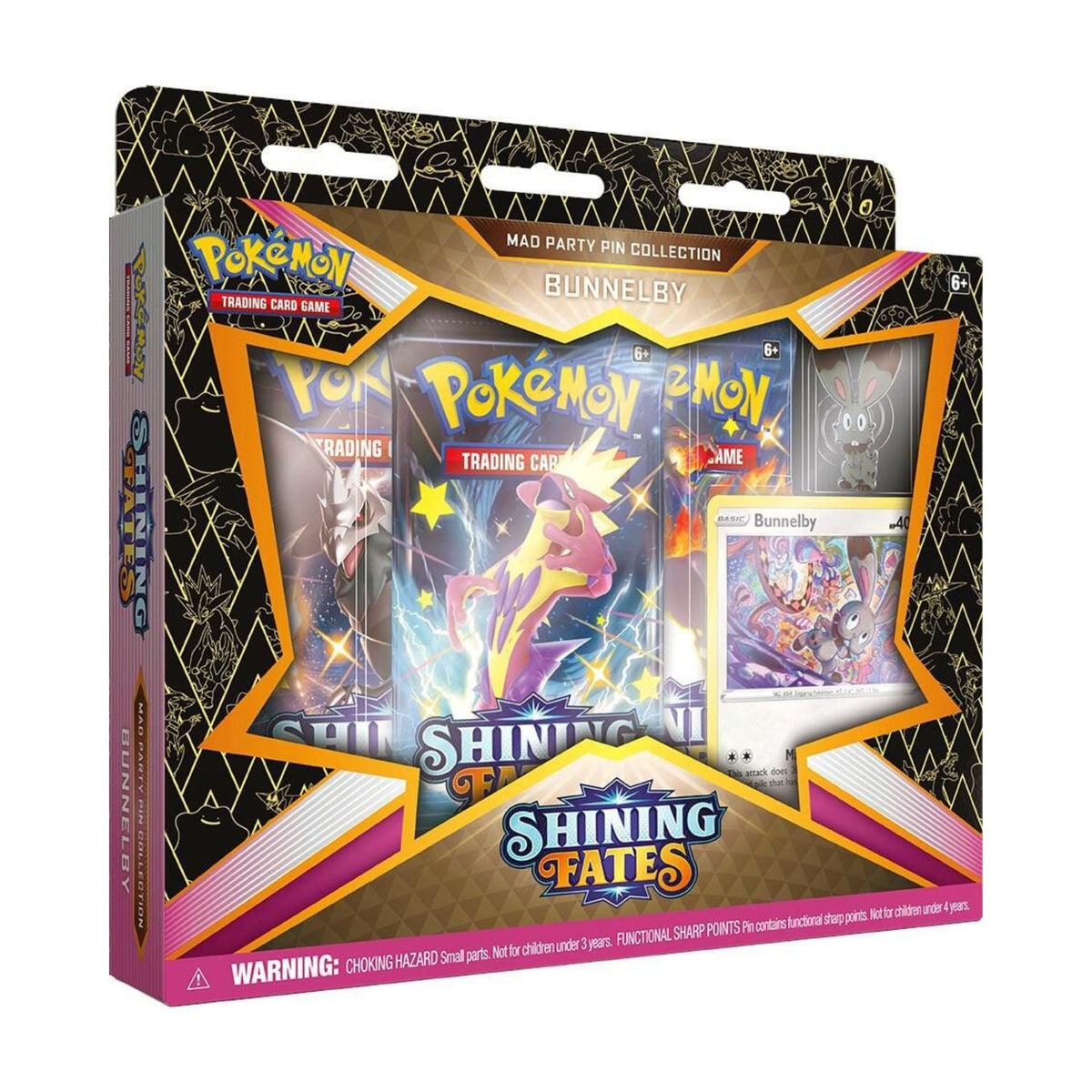 Pokemon TCG Shining Fates Mad Party Pin Collection [Bunnelby]