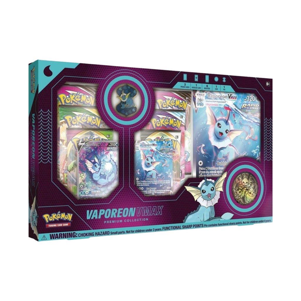 Pokémon TCG VMAX Premium Collection with Etched Card, Full-Art Card, Pin, Coins, Booster Packs