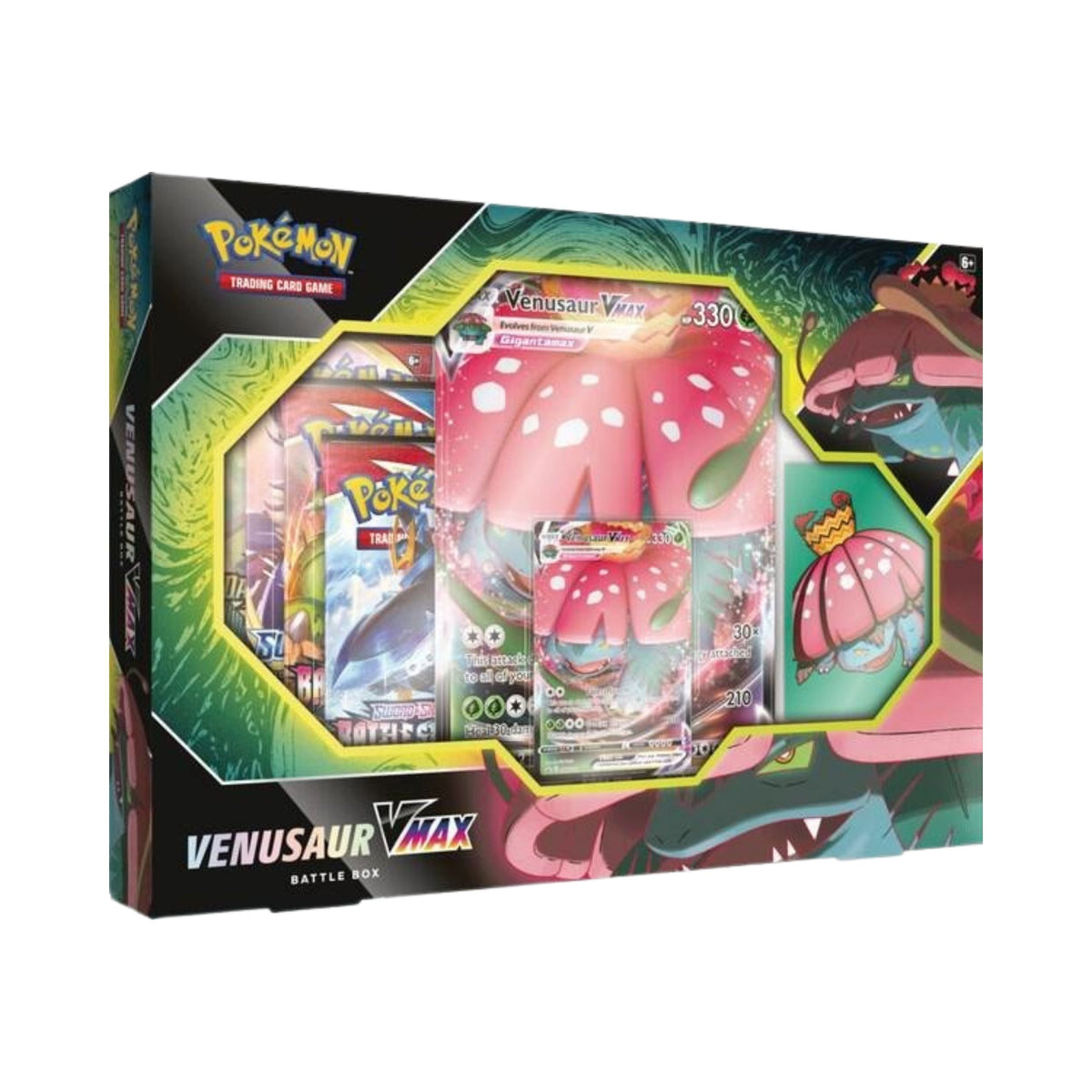 Pokemon Venusaur VMAX Battle Box | Foil Promo Card, Jumbo Card, and Booster Packs