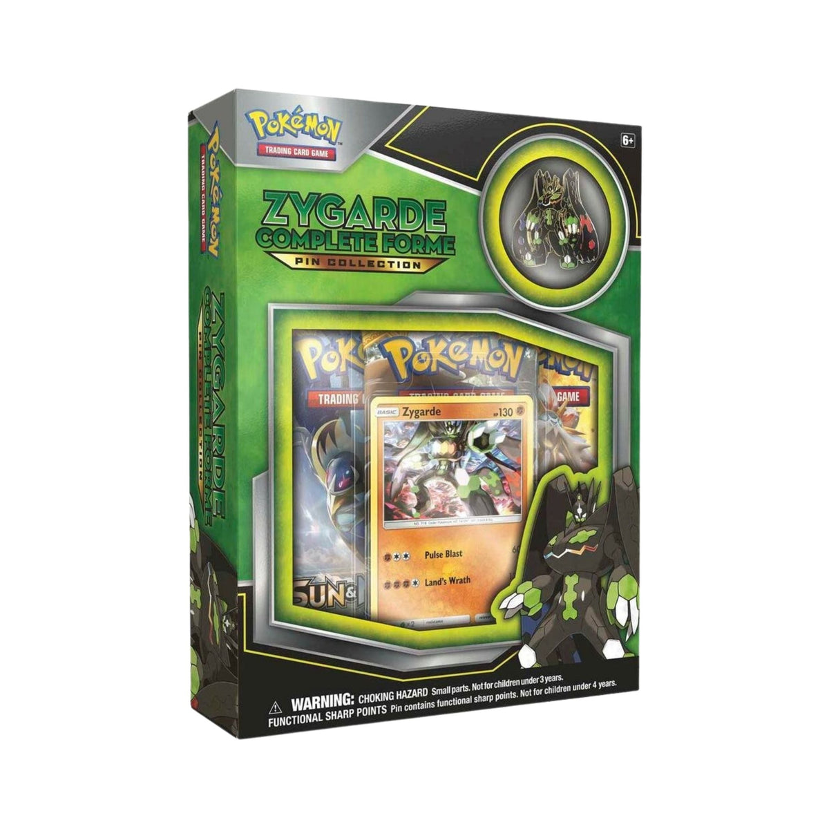 Pokemon TCG Zygarde Complete Forme Pin Collection | Foil Promo Card and Collector Pin Box