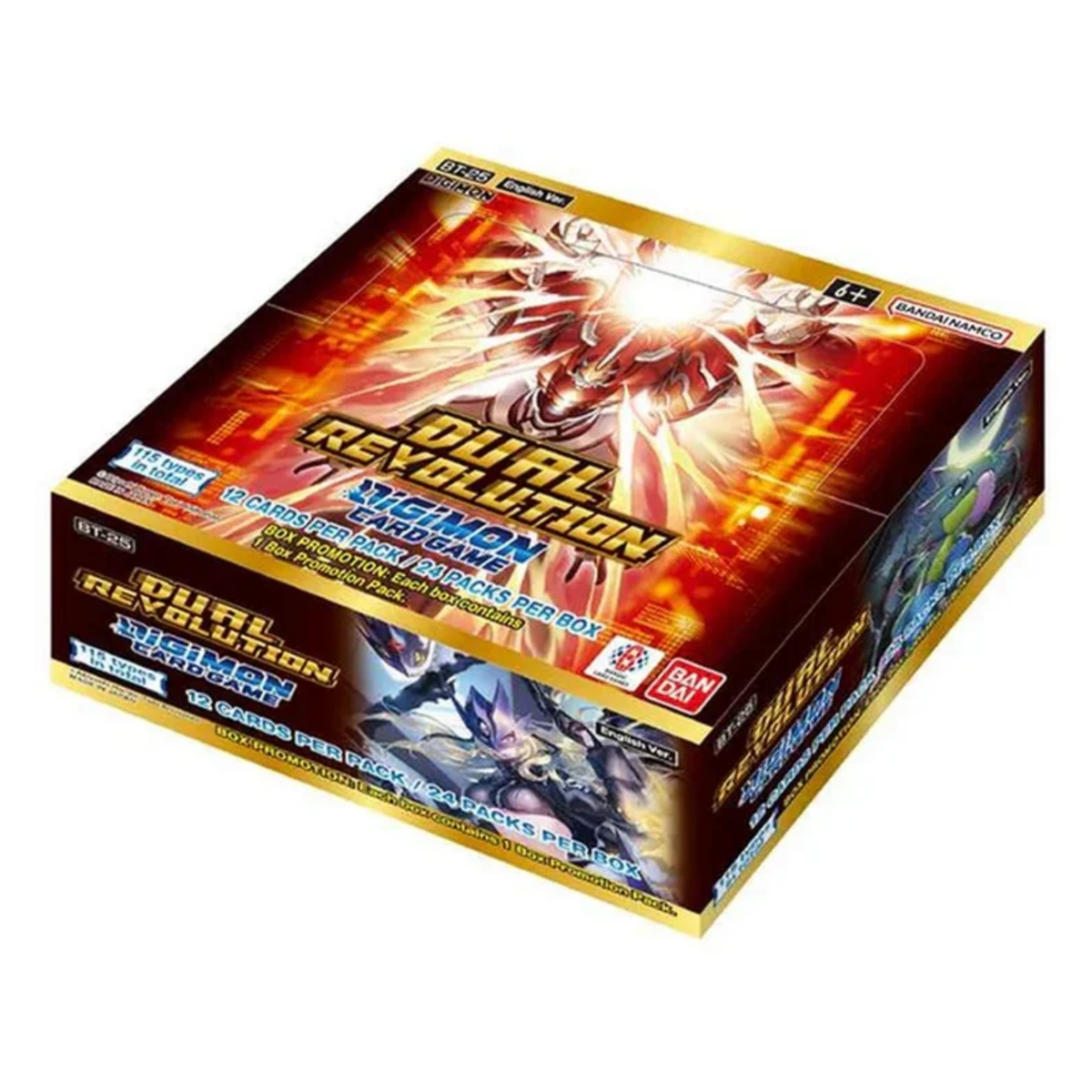 Digimon TCG Dual Revolution Booster Box 24 Packs Trading Card Collection | Digimon Card Game Collector Booster Display for Anime Cards, Deck Building & TCG Gameplay