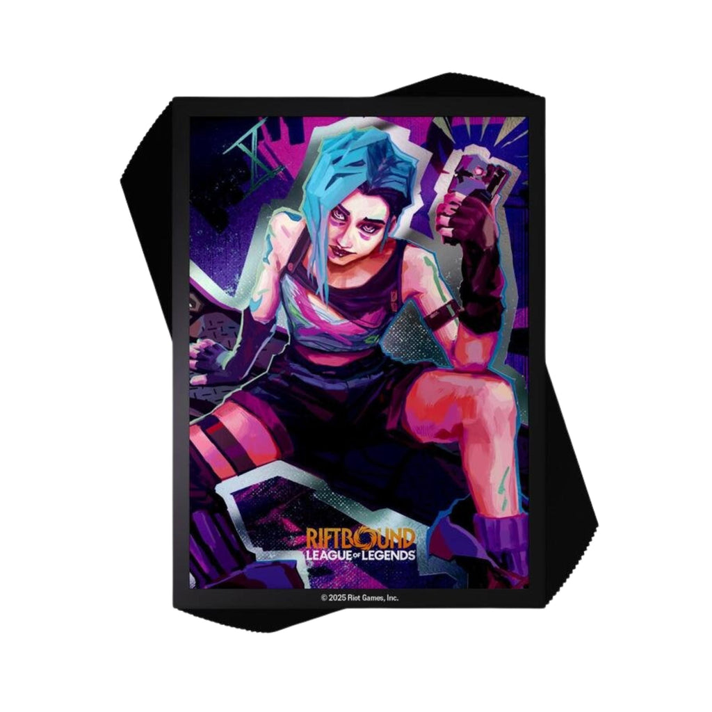 Riftbound League of Legends Jinx Card Sleeves Pack of 100 Gloss Finish Standard Size