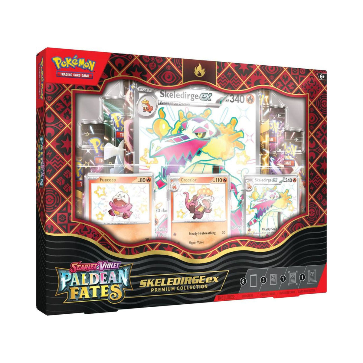 Pokémon TCG Scarlet & Violet Paldean Fates Skeledirge ex Premium Collection Trading Card Set