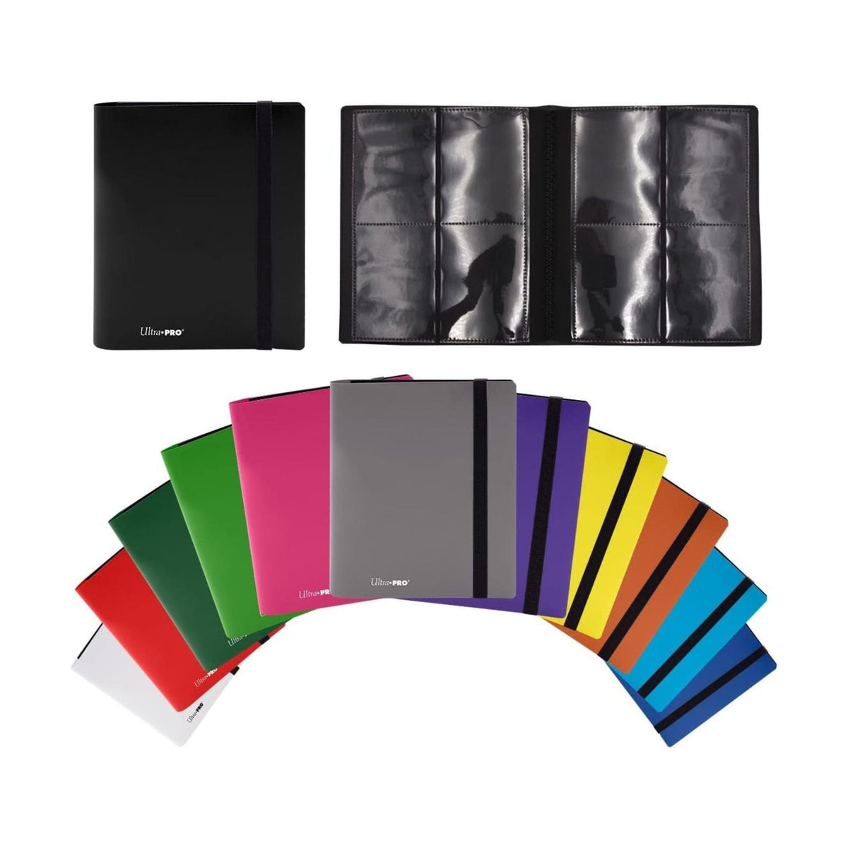 Ultra Pro PRO Binder 4-Pocket – Hot Pink | Premium Card Collection Binder with Side-Loading Pockets & Elastic Closure | Holds 160 Cards in Sleeves | Archival-Safe, Acid-Free Materials
