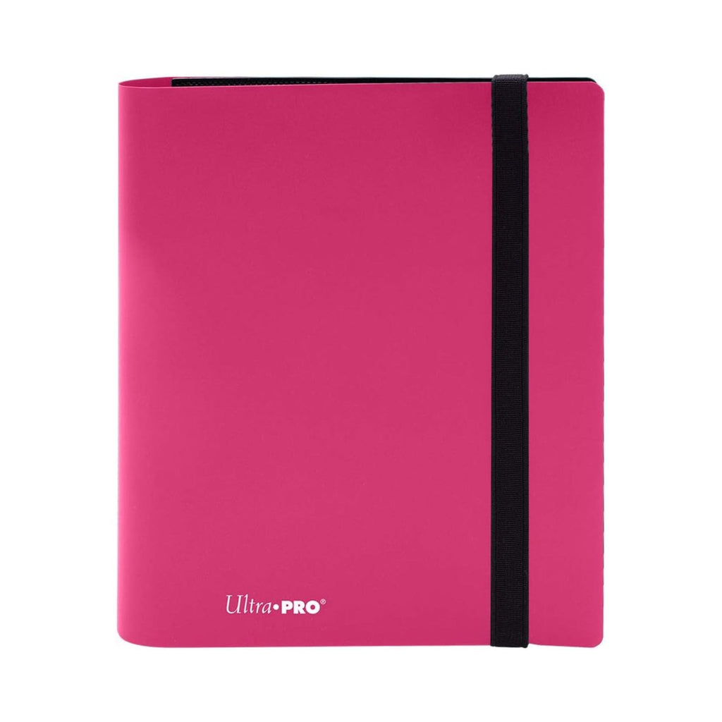 Ultra Pro PRO Binder 4-Pocket – Hot Pink | Premium Card Collection Binder with Side-Loading Pockets & Elastic Closure | Holds 160 Cards in Sleeves | Archival-Safe, Acid-Free Materials