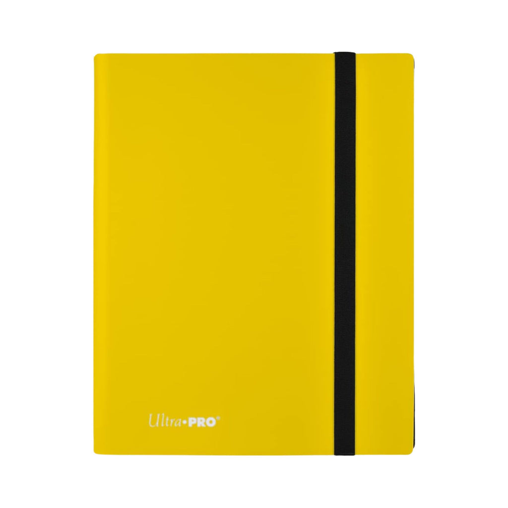 Ultra PRO 9-Pocket PRO-Binder – Lemon Yellow | Holds 360 Cards | Side-Loading, Archival-Safe, Non-PVC, Elastic Strap Closure