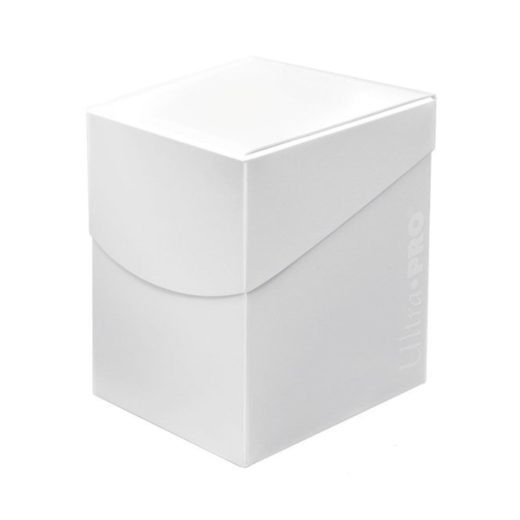 Ultra PRO Deck Box PRO 100+ Eclipse - Arctic White | Holds Up to 110 Standard Gaming Sleeved Cards | Self-Locking Lid & Thumb Notch for Easy Access