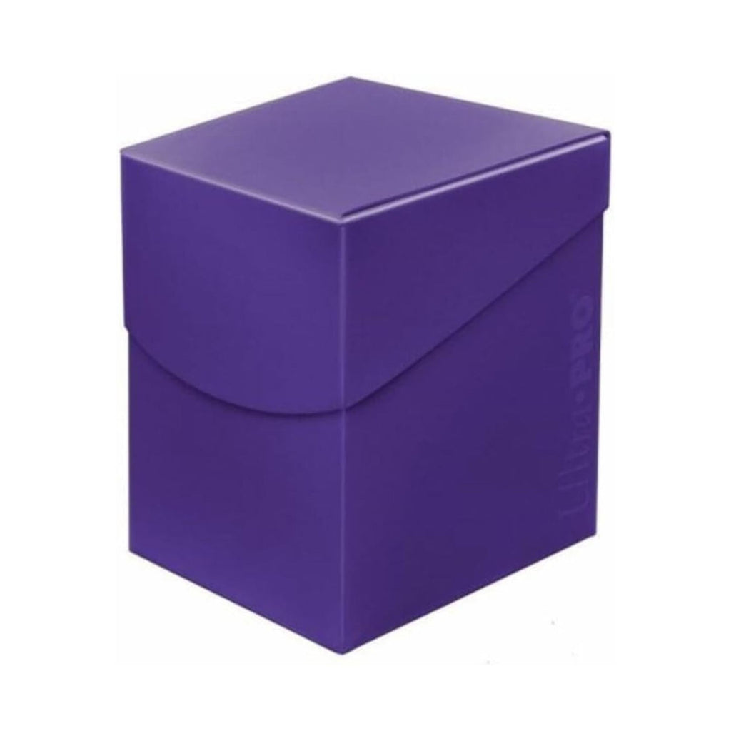 Ultra PRO Deck Box PRO 100+ Eclipse – Royal Purple | Holds Up to 110 Standard Gaming Sleeved Cards | Self-Locking Lid & Thumb Notch for Easy Access | Durable Card Storage Case