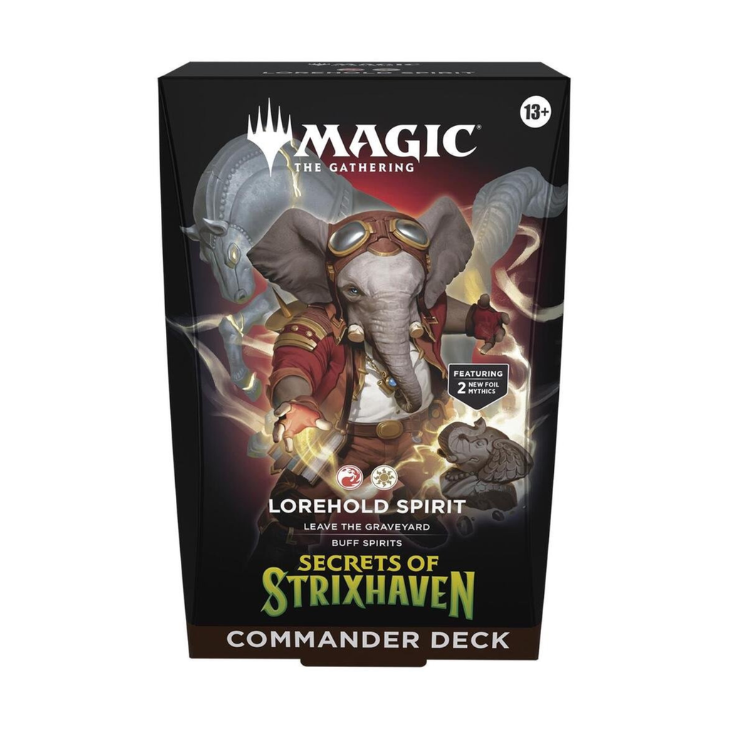 MTG Secrets of Strixhaven Lorehold Spirit Commander Deck – 100-Card Ready-to-Play Magic Deck with Foil Mythic Legendary Cards, New Commander Cards & Tokens