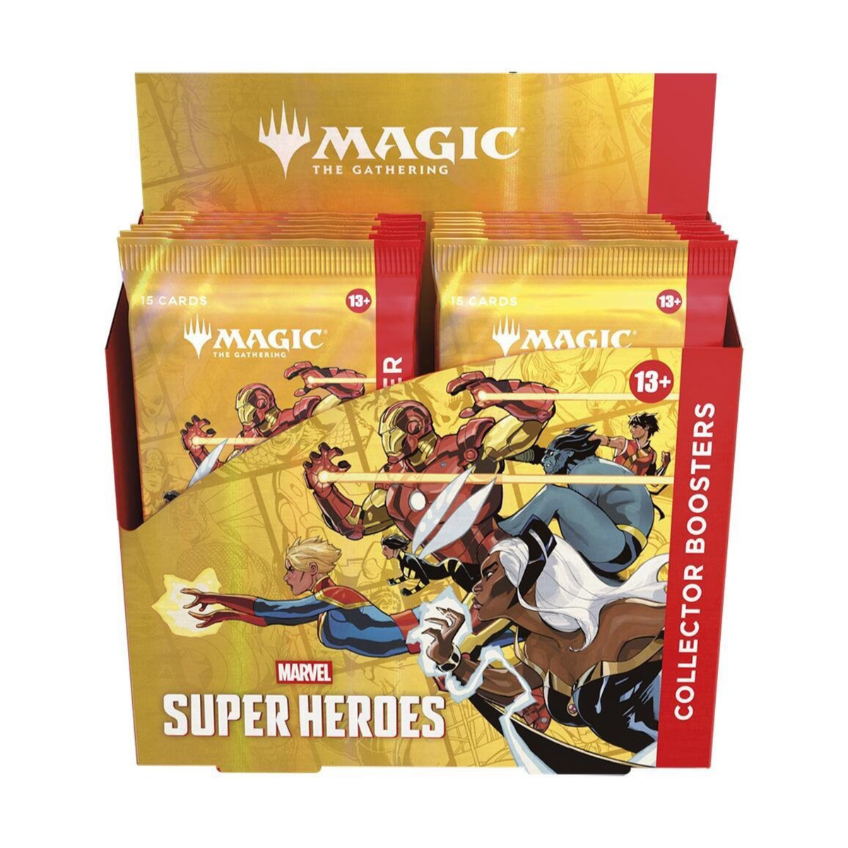 Magic: The Gathering Marvel Super Heroes Collector Booster Box | 12 Booster Packs (15 Cards Each) | Premium Foils, Extended Art & Exclusive Card Treatments | TCG Collectible Trading Cards Display