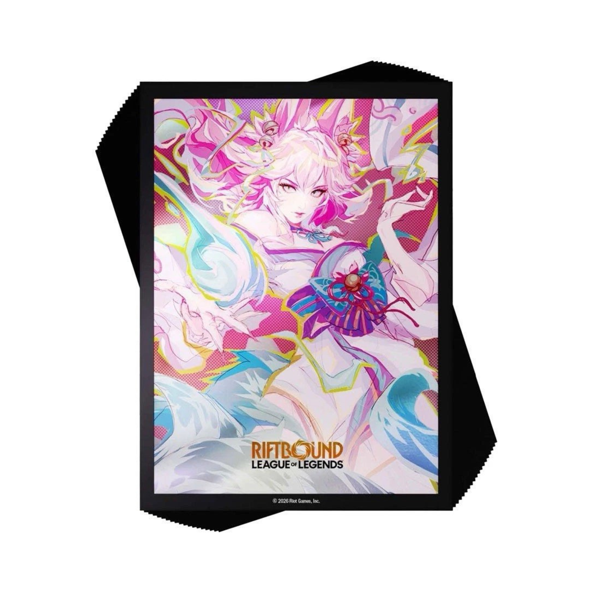 Riftbound LOL TCG SpiritForged Ahri Card Sleeves Standard Size Deck Protector 100 Count
