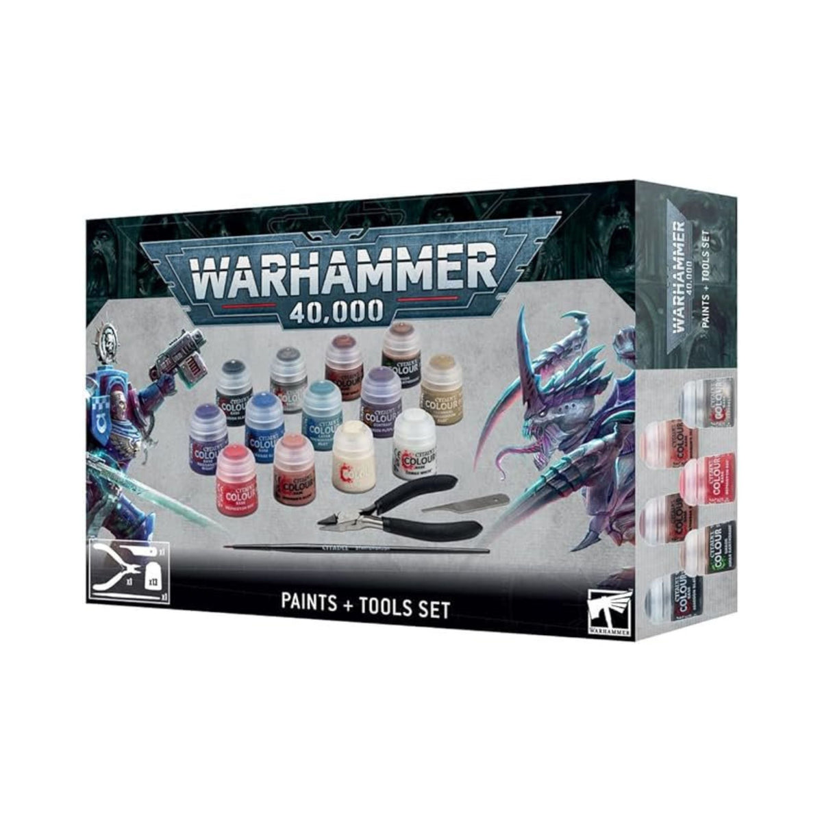 Warhammer 40,000 Paints + Tools Set Citadel Colour Miniature Hobby Starter Kit