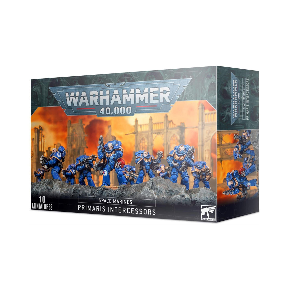 Warhammer 40K Space Marines Primaris Intercessor Squad 10 Miniatures Model Kit