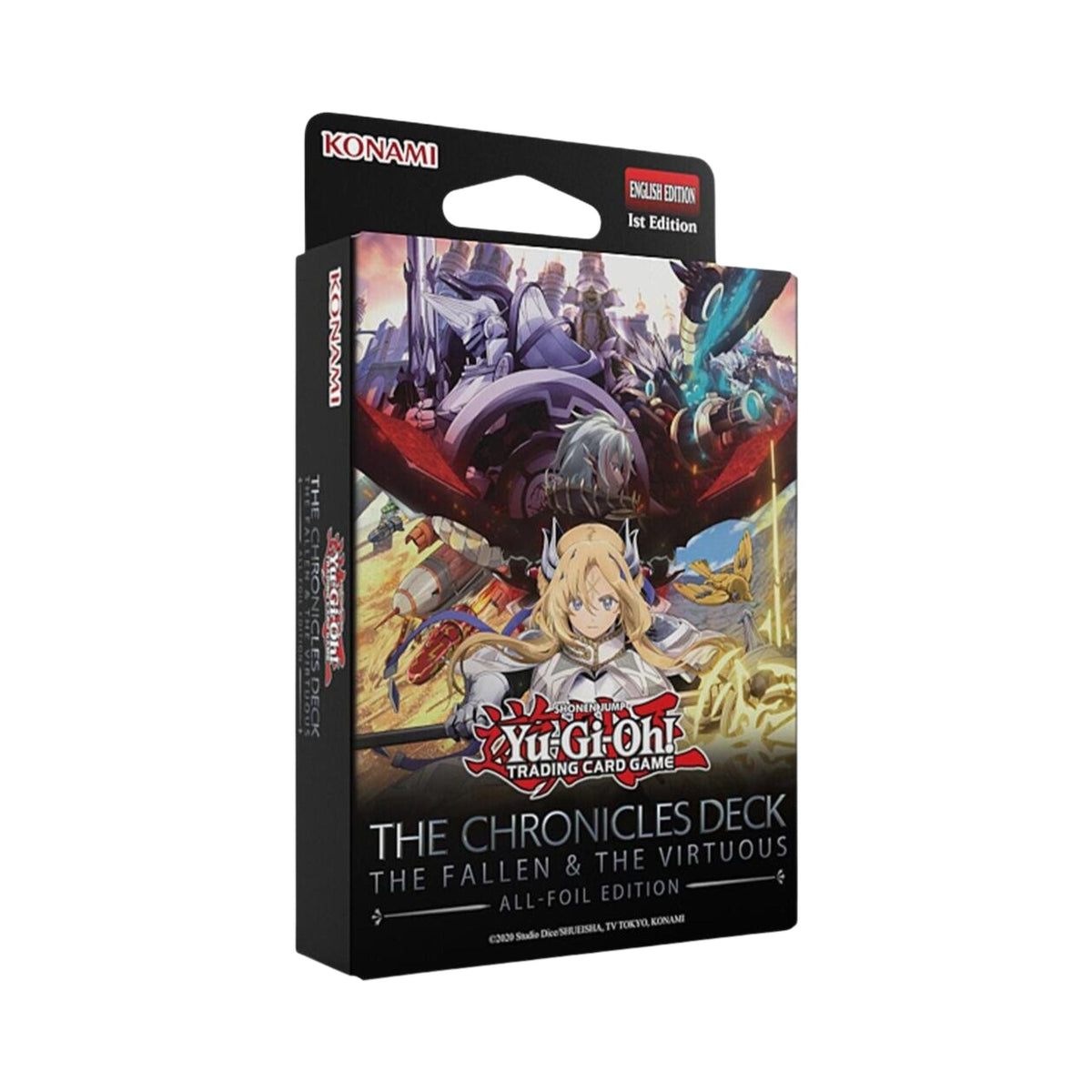 Yu-Gi-Oh TCG The Chronicles Deck: The Fallen & The Virtuous All-Foil Edition – Collectible Card Game Deck, Anime Cards, Trading Cards, Card Display for Duelists