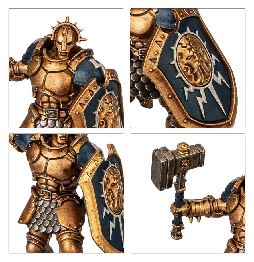 Warhammer Age of Sigmar Stormcast Eternals Paint Set – 3 Push-Fit Liberator Miniatures, 6 Citadel Paints & Starter Brush for Beginners and Hobby Fans